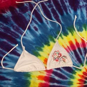 Beaded Tie Bikini Top